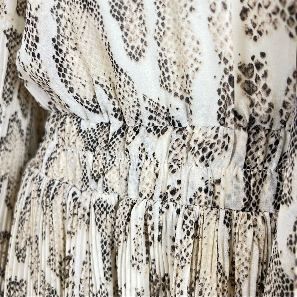 Anthropologie Snake Print Dress - Cream and Brown - Picture 6 of 8